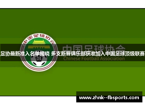 足协最新准入名单揭晓 多支新晋俱乐部获准加入中国足球顶级联赛